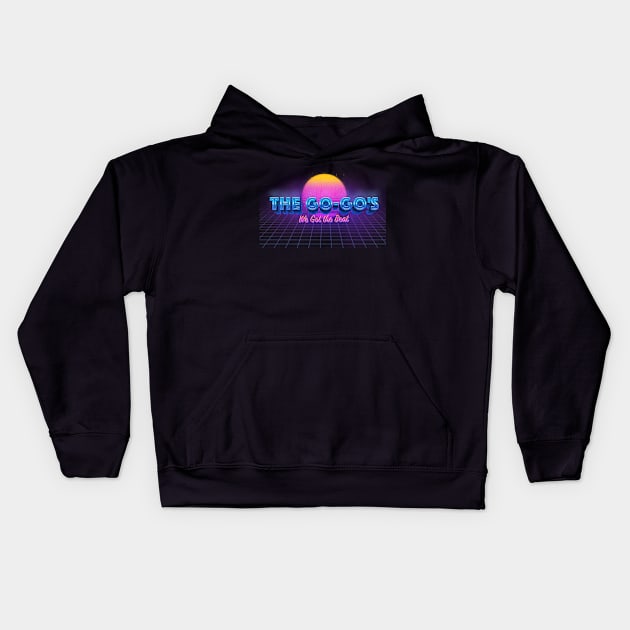 we got the beat the go go - sunset vaporwave style Kids Hoodie by Mudoroth